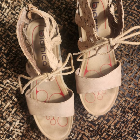 Bionica 'Sunset'  Comfort Wedge in Beige Sz 9 - Picture 3 of 8